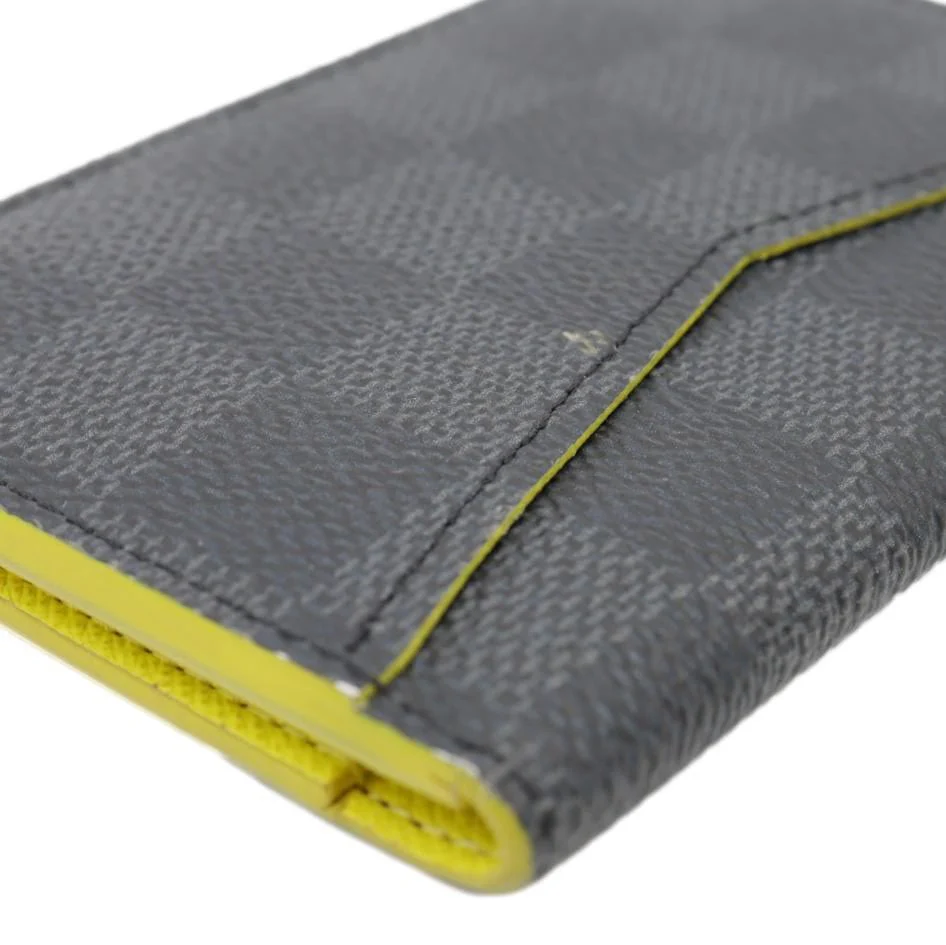 LOUIS VUITTON Virgil Abloh Rainbow Logo Damier Graphite Pocket Organizer Wallet Black - Image 10