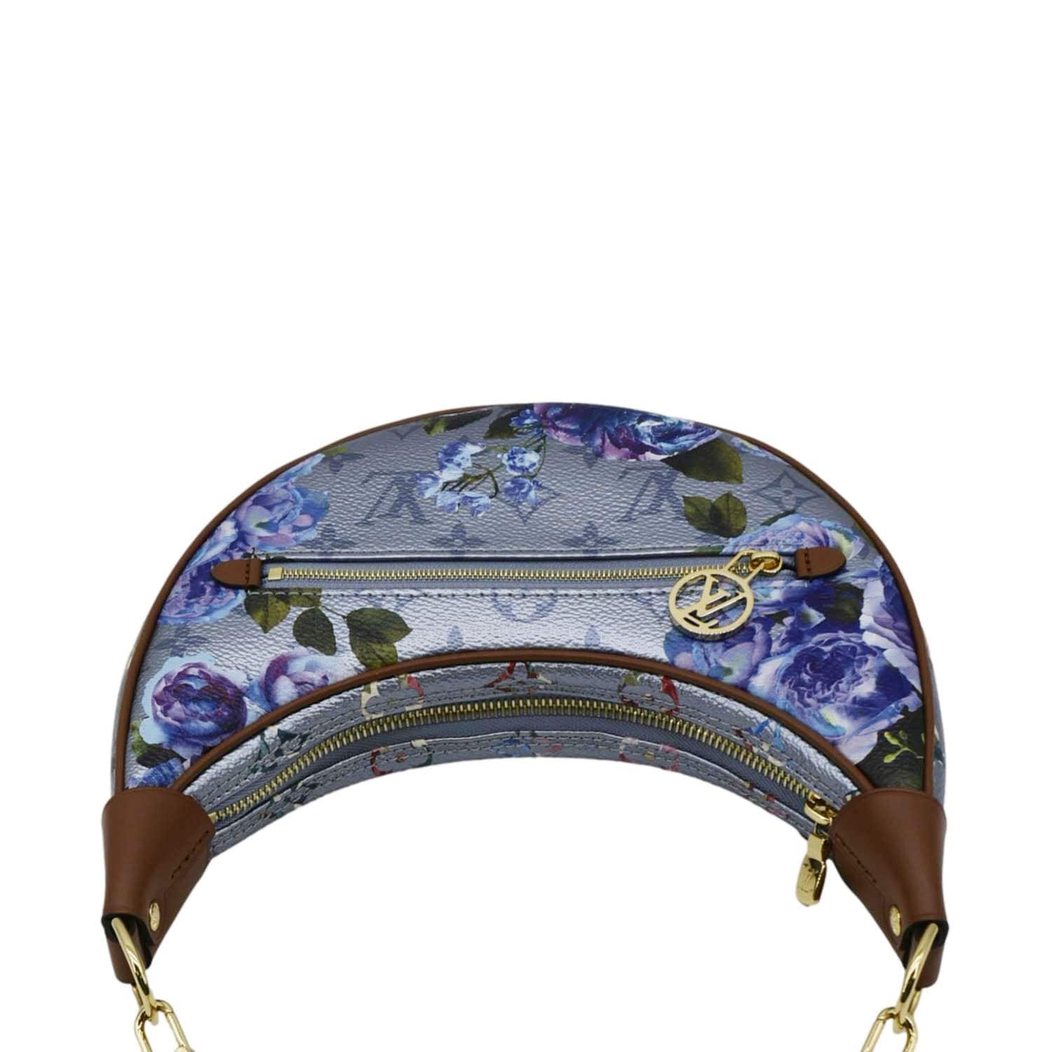 LOUIS VUITTON LV Garden Loop PM Metallic Monogram Satchel Bag Light Blue - Image 5