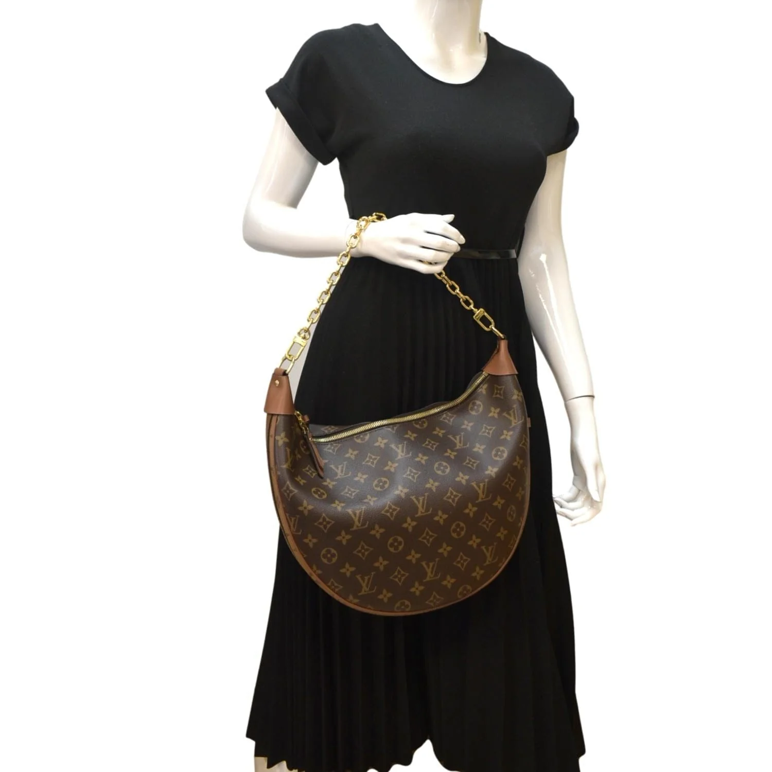 LOUIS VUITTON Loop Monogram Reverse Canvas Shoulder Bag Brown - Image 2
