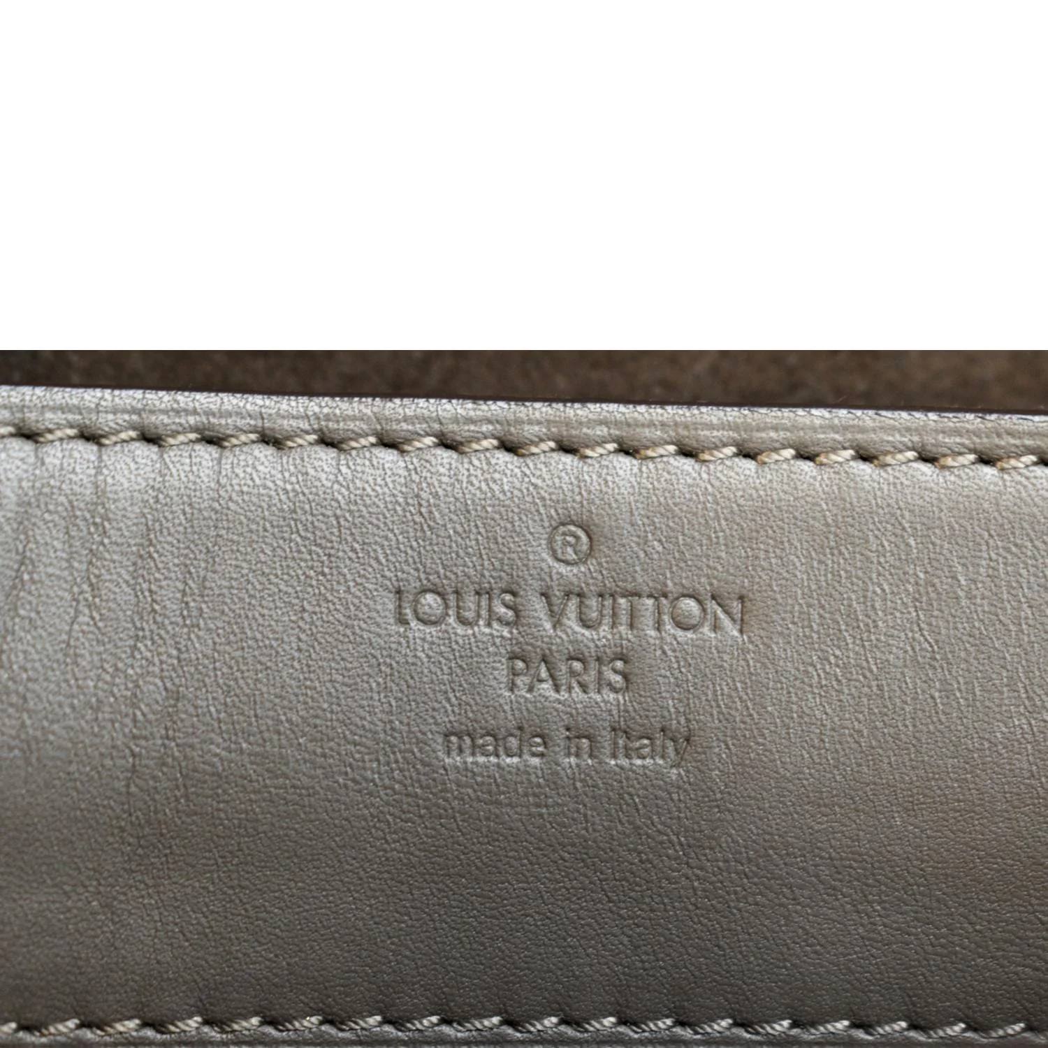 LOUIS VUITTON Louise Calfskin Leather Chain Shoulder Bag Taupe Brown - Image 11