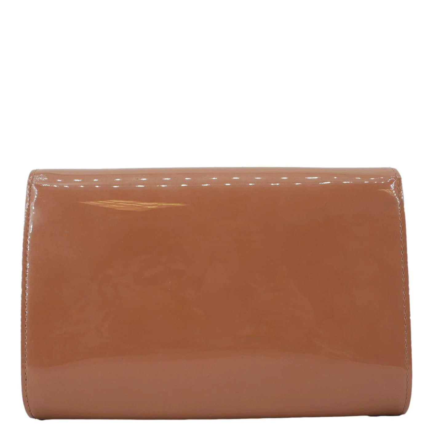 LOUIS VUITTON Louise Vernis Leather Clutch Tan - Image 4