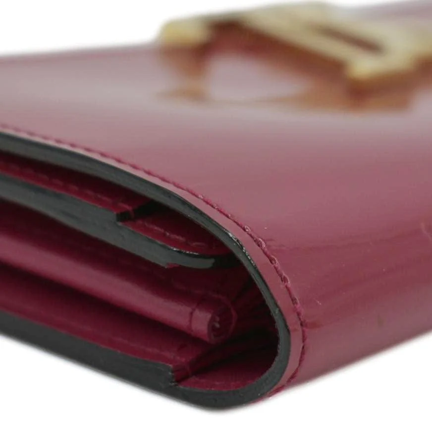 LOUIS VUITTON Louise Vernis Leather Long Wallet Red - Image 6