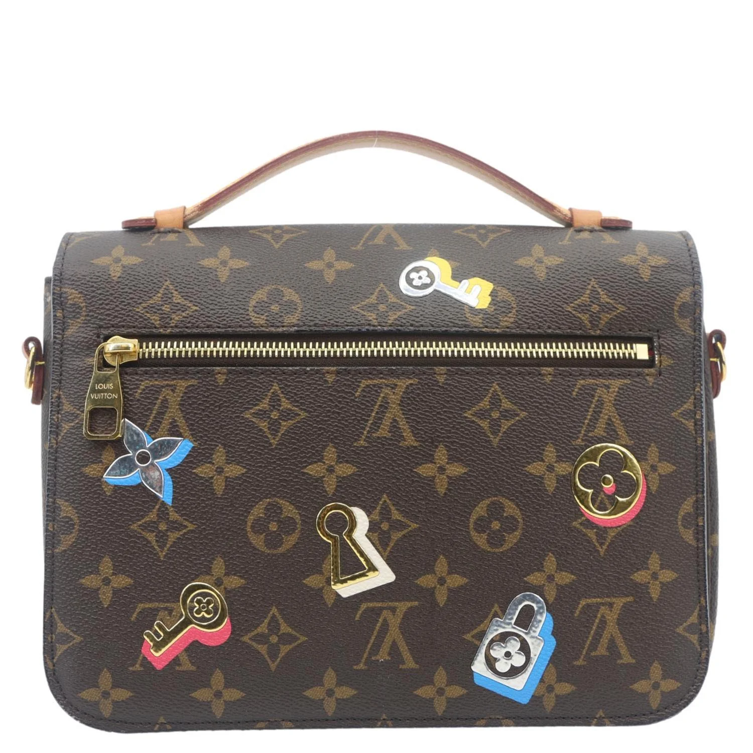 LOUIS VUITTON Lovelock Metis Pochette Patches Monogram Canvas Crossbody Bag Brown - Image 5