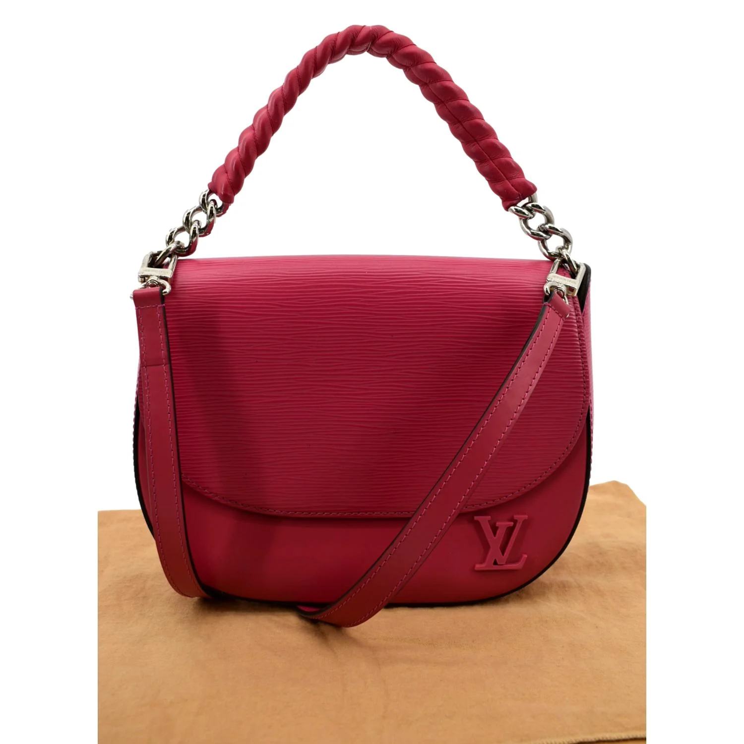 LOUIS VUITTON Luna Epi Leather Crossbody Bag Hot Pink - Image 3