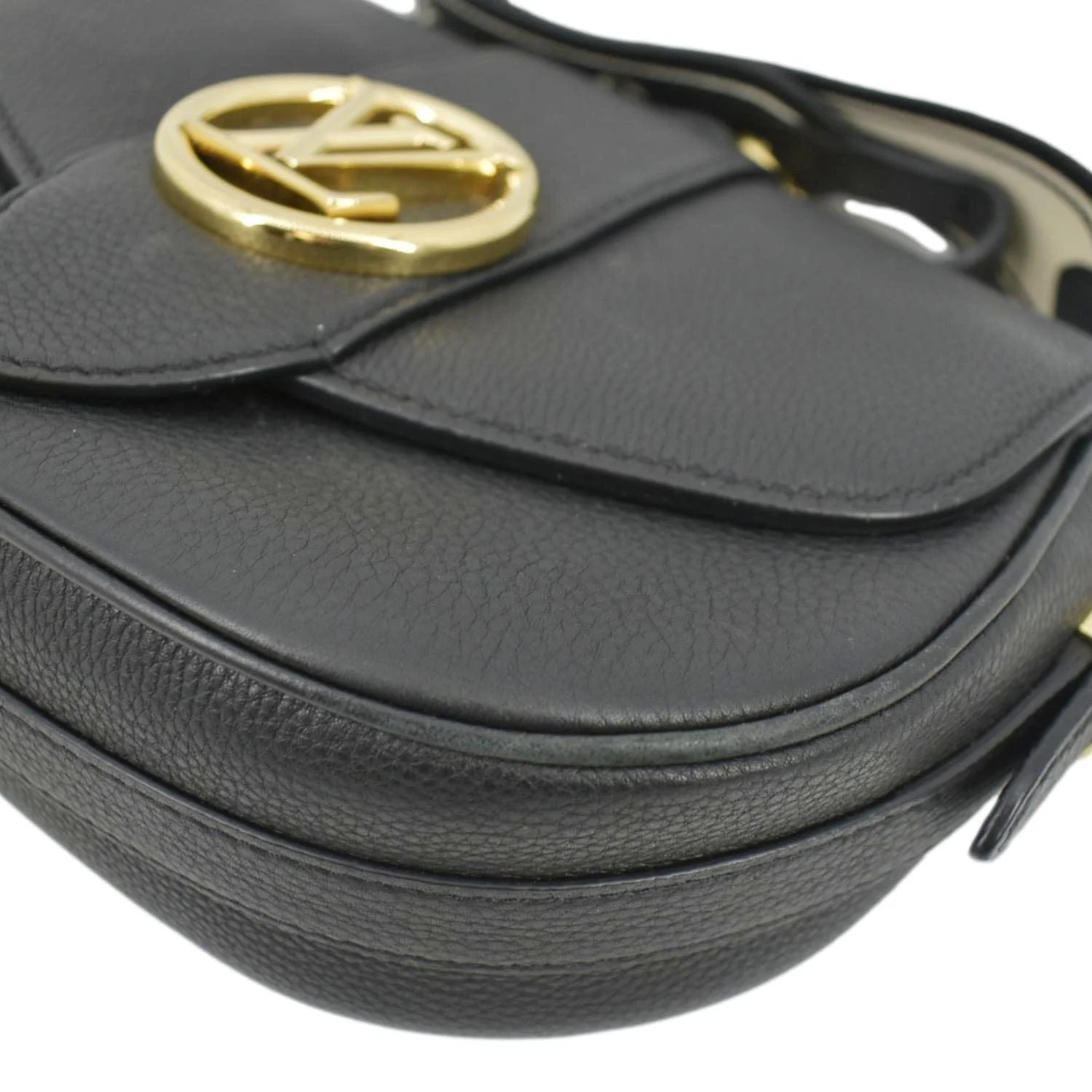 LOUIS VUITTON LV Pont 9 Soft MM Calfskin Leather Shoulder Bag Noir - Image 8