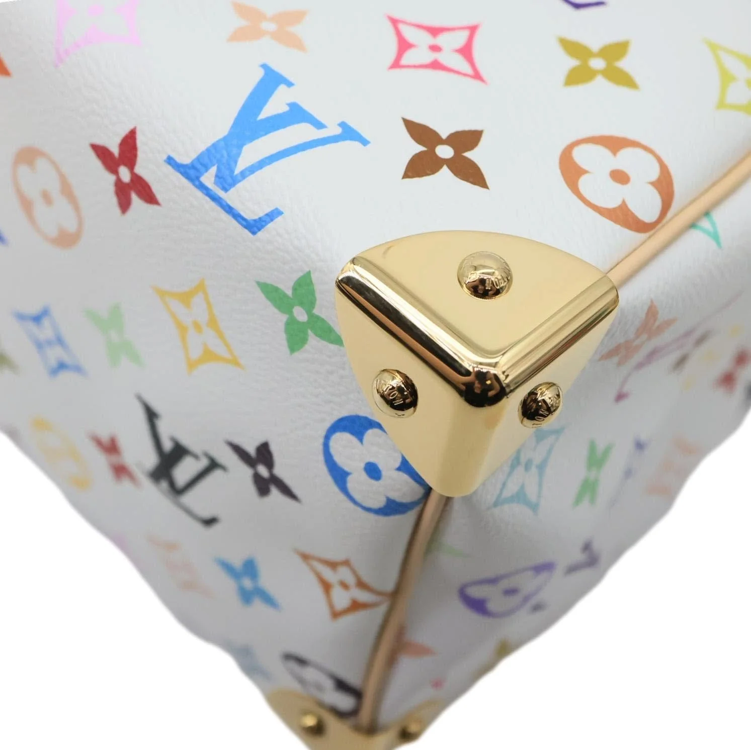LOUIS VUITTON LV x TM Speedy 25 Bandouliere Monogram Multicolor Canvas Shoulder Bag White - Image 8