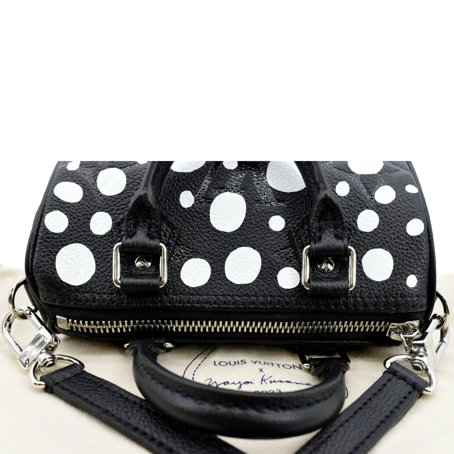 Louis Vuitton LV x YK Nano Speedy Monogram Empreinte Leather Shoulder bag Black/Bicolor - Image 4