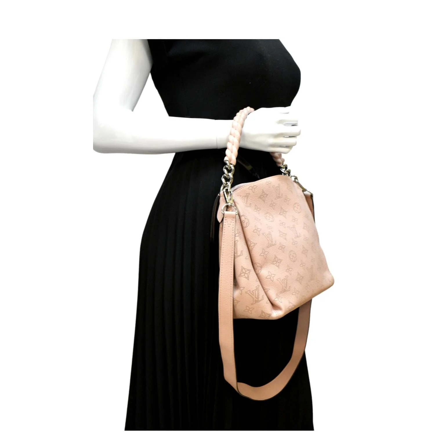 LOUIS VUITTON Babylone Mahina Calfskin Leather Shoulder Bag Pink - Image 2