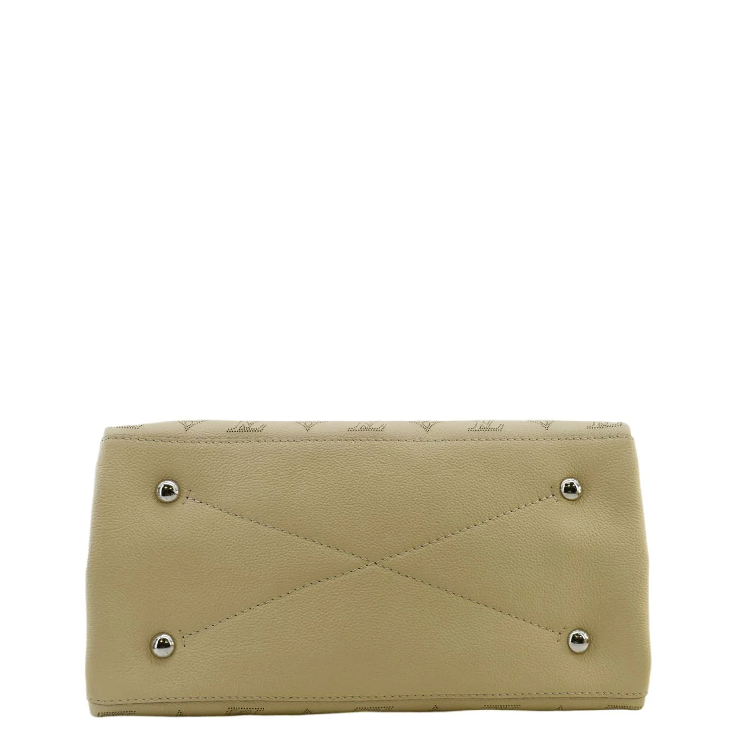 LOUIS VUITTON Carmel Mahina Leather Hobo Bag Creme Beige - Image 10