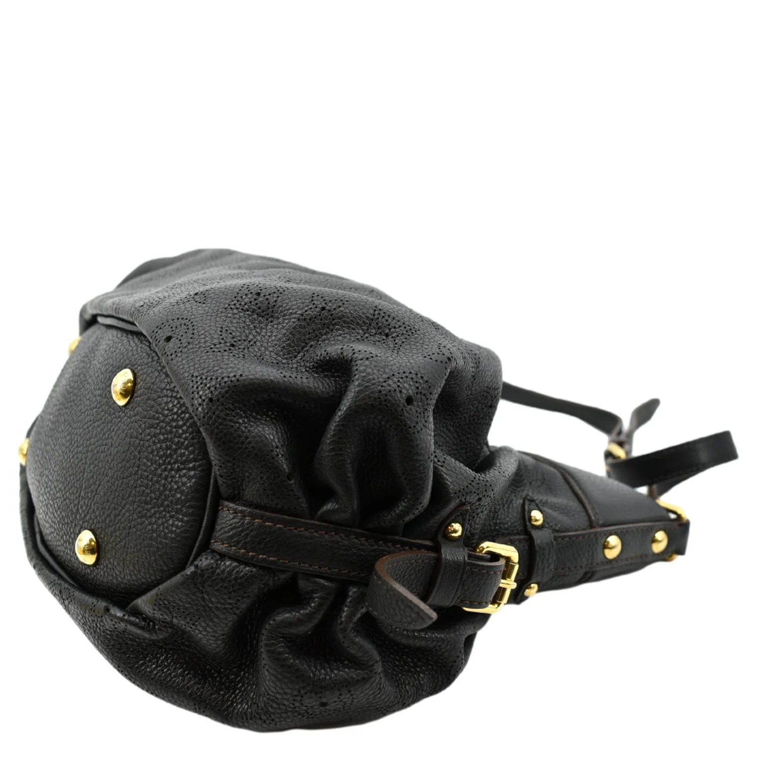 LOUIS VUITTON Mahina Leather Shoulder Bag Black - Image 8