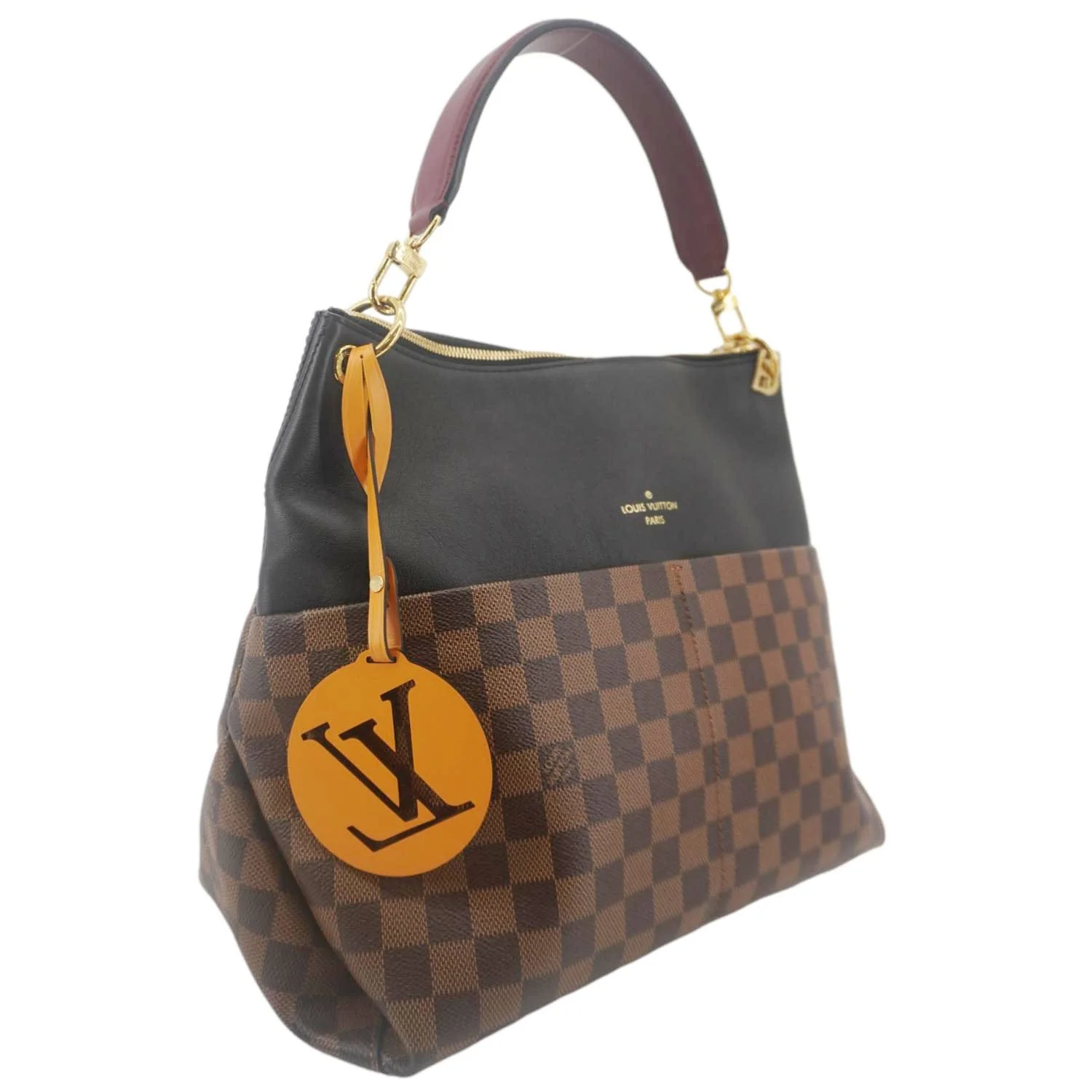 LOUIS VUITTON Maida Damier Ebene Hobo Shoulder Bag Noir - Image 12