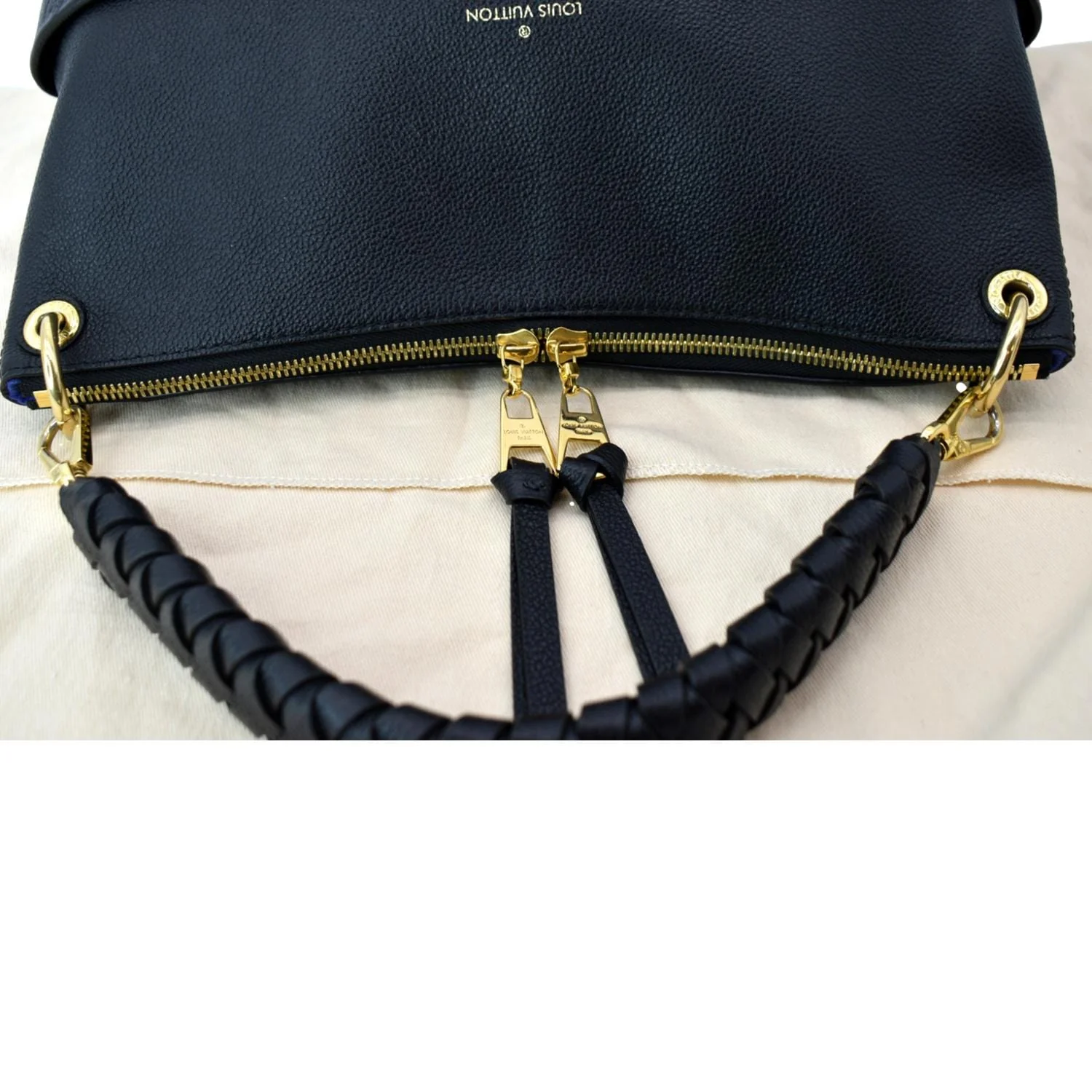 LOUIS VUITTON Maida Monogram Empreinte Leather Hobo Bag Black - Image 4