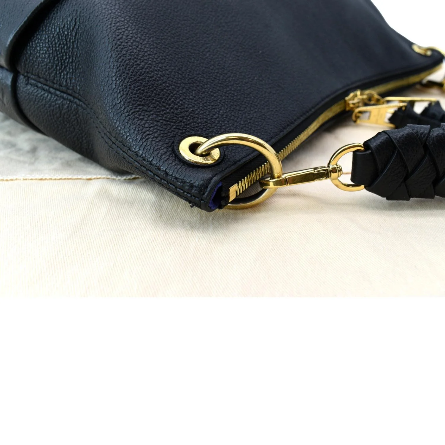 LOUIS VUITTON Maida Monogram Empreinte Leather Hobo Bag Black - Image 5