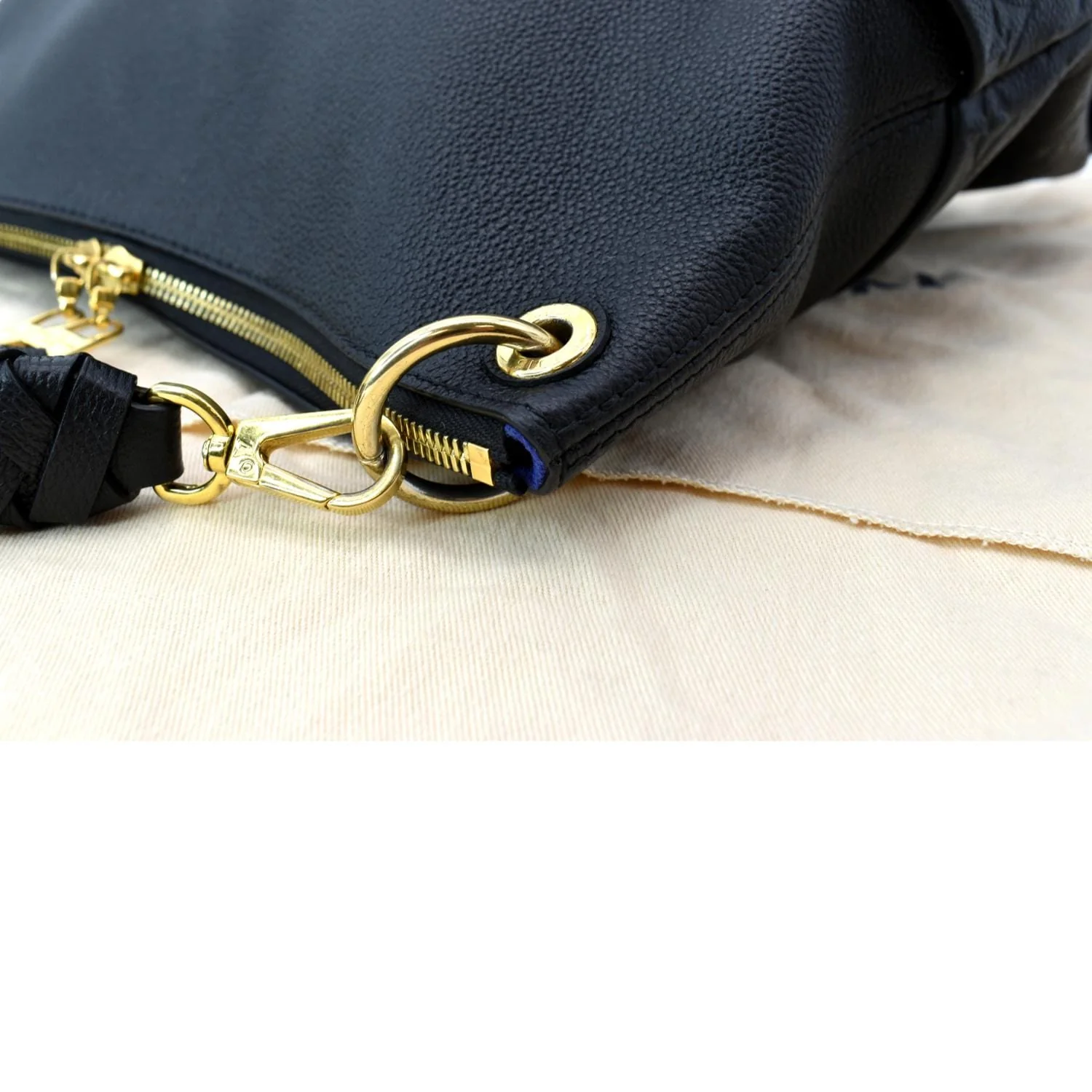 LOUIS VUITTON Maida Monogram Empreinte Leather Hobo Bag Black - Image 6