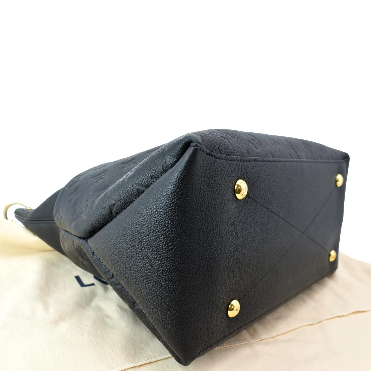 LOUIS VUITTON Maida Monogram Empreinte Leather Hobo Bag Black - Image 7