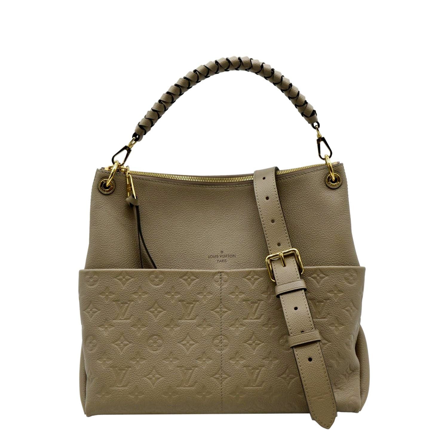 LOUIS VUITTON Maida Monogram Empreinte Leather Hobo Shoulder Bag Tourterelle - Image 4