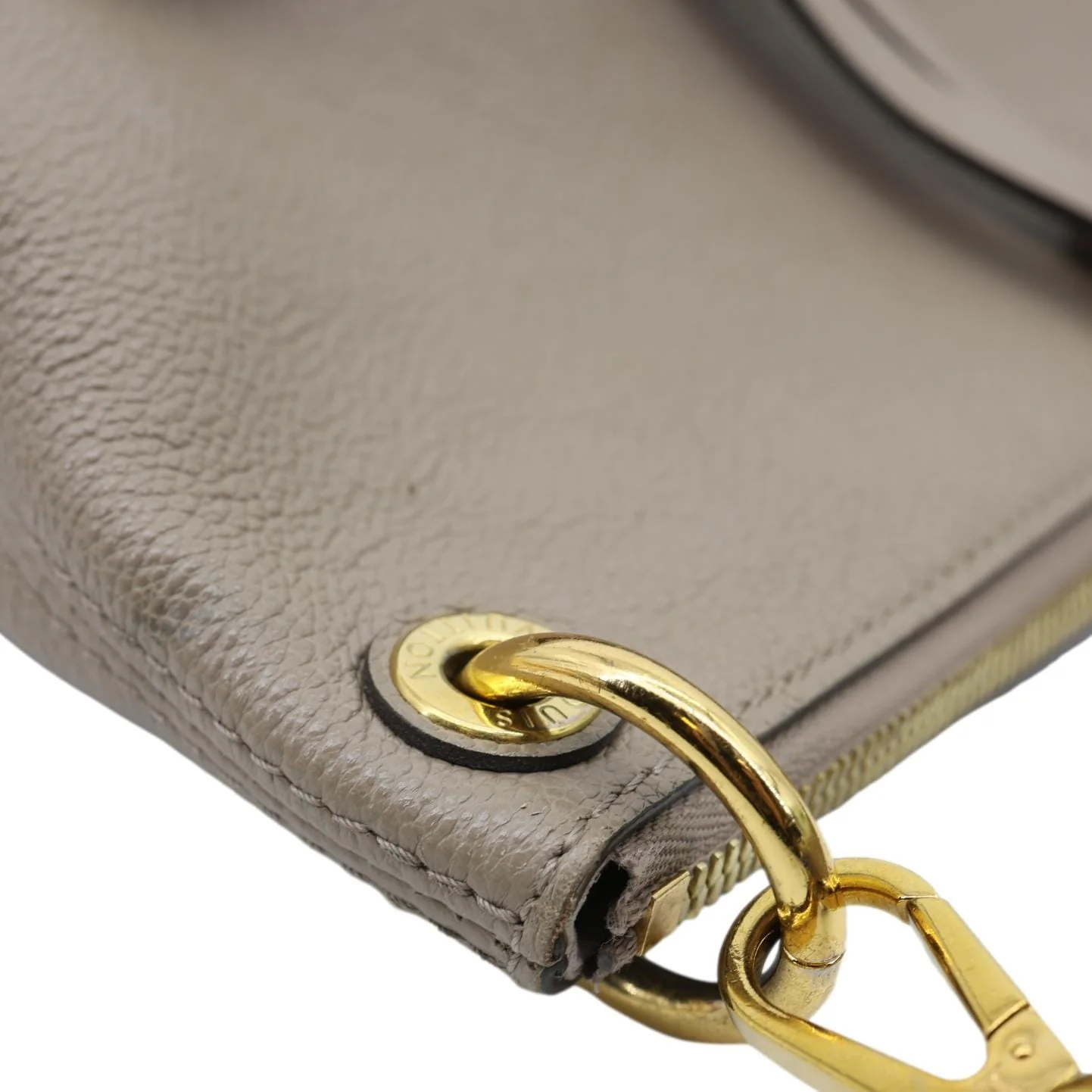 LOUIS VUITTON Maida Monogram Empreinte Leather Hobo Shoulder Bag Beige - Image 8