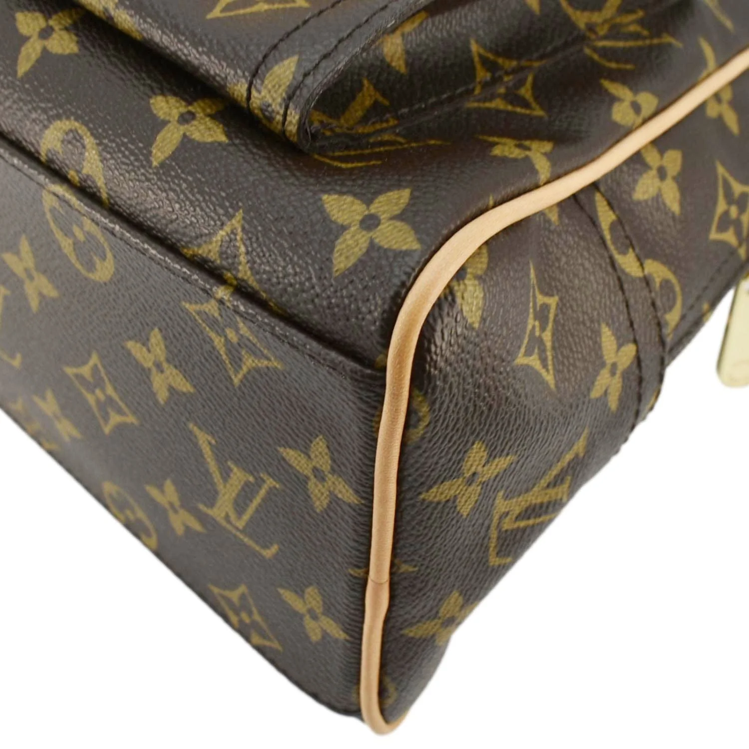 LOUIS VUITTON Manhattan GM Monogram Canvas Satchel Bag Brown - Image 7
