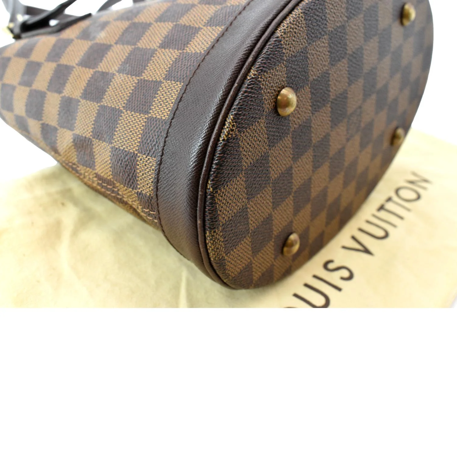 LOUIS VUITTON Marais Bucket Damier Ebene Shoulder Bag Brown - Image 7