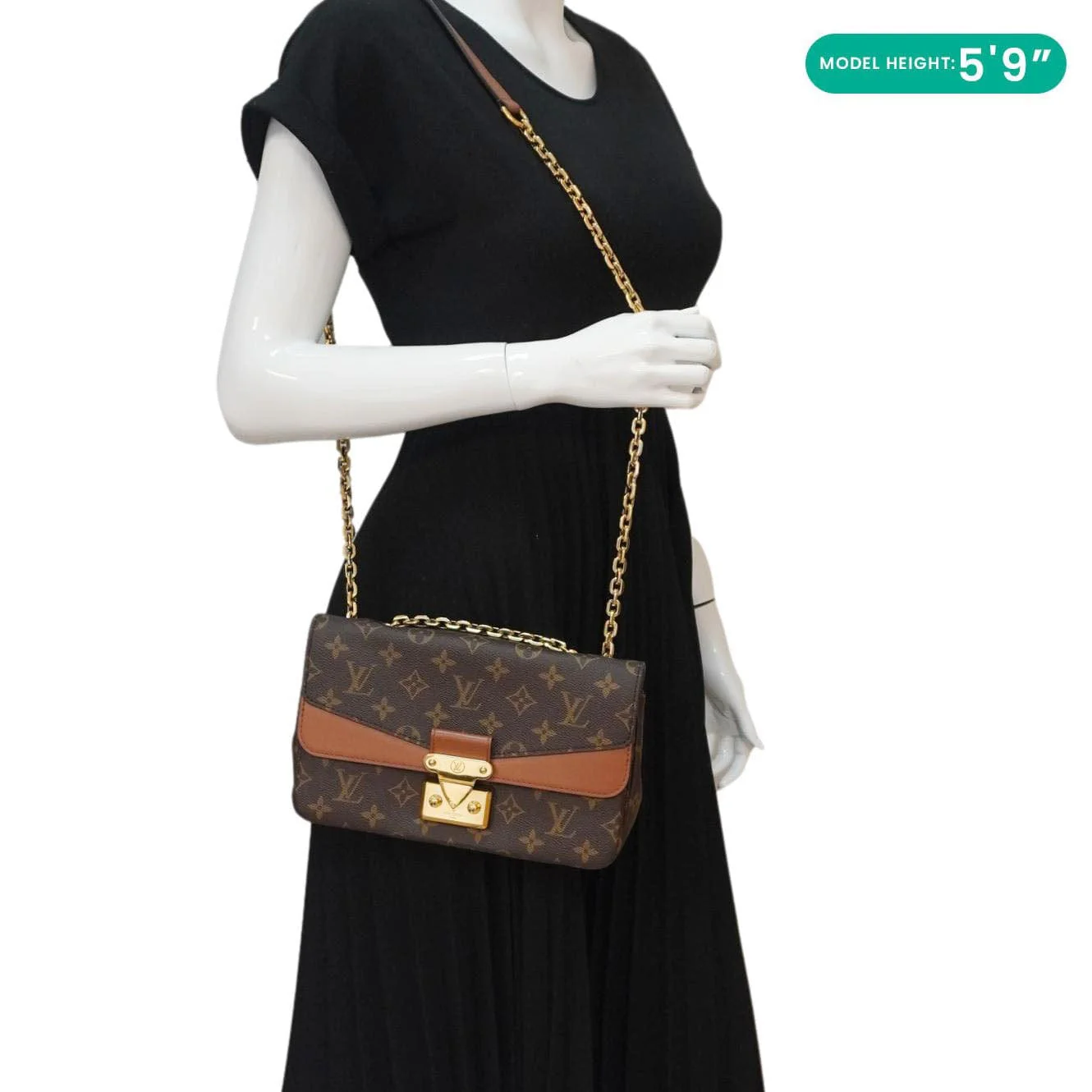 LOUIS VUITTON Marceau Monogram Canvas Shoulder Bag Brown - Image 2