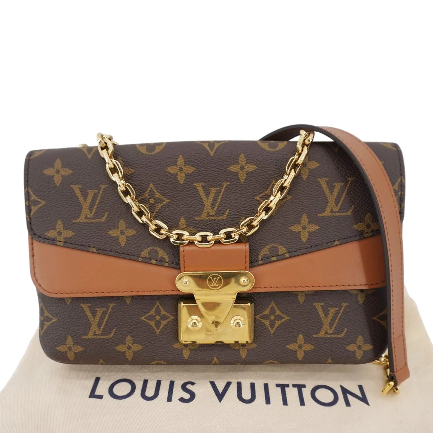 LOUIS VUITTON Marceau Monogram Canvas Shoulder Bag Brown - Image 3