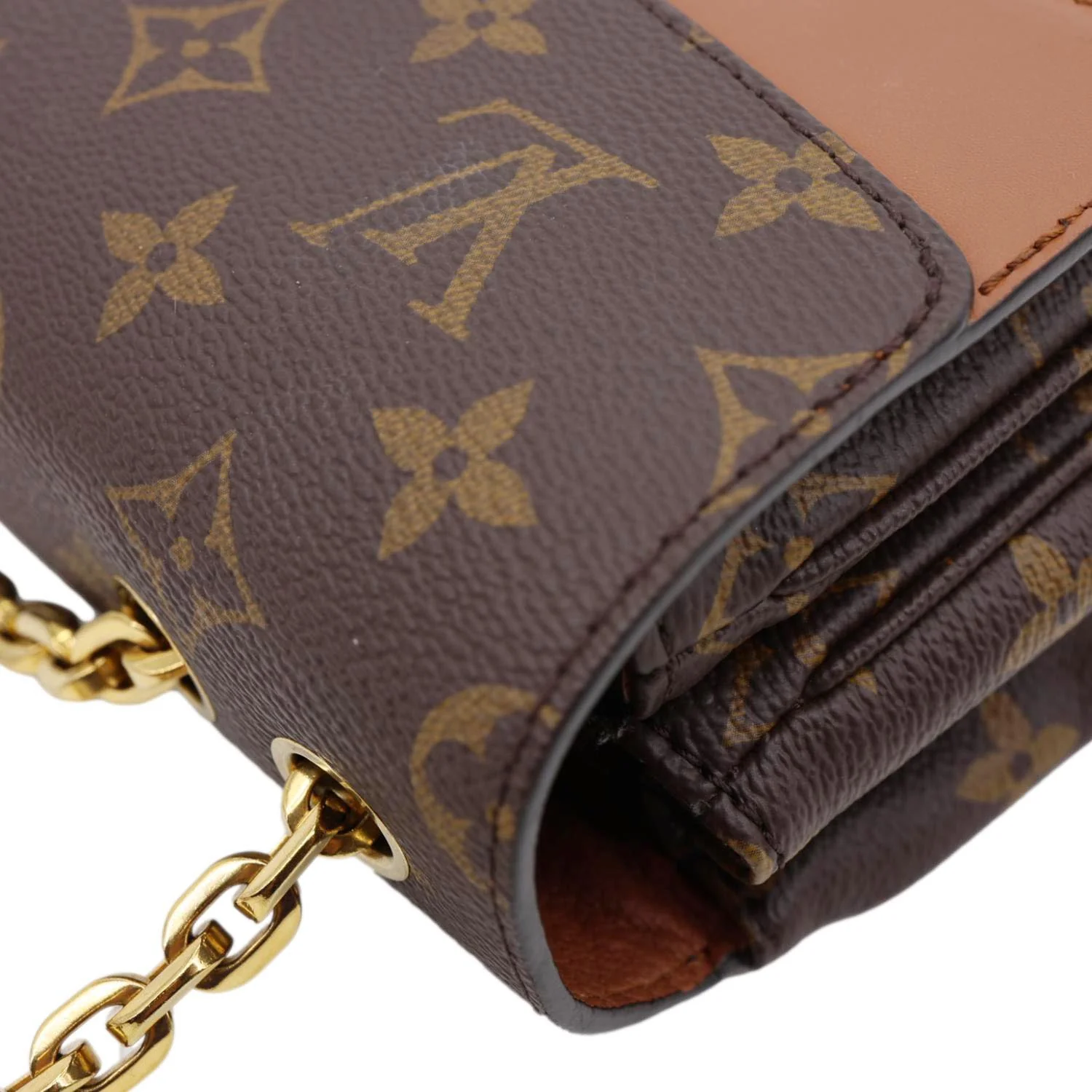 LOUIS VUITTON Marceau Monogram Canvas Chain Shoulder Bag Caramel - Image 6
