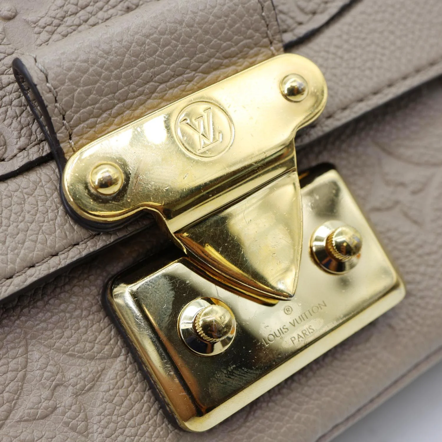 LOUIS VUITTON Marceau PM Monogram Empreinte Leather Shoulder Bag Beige - Image 11