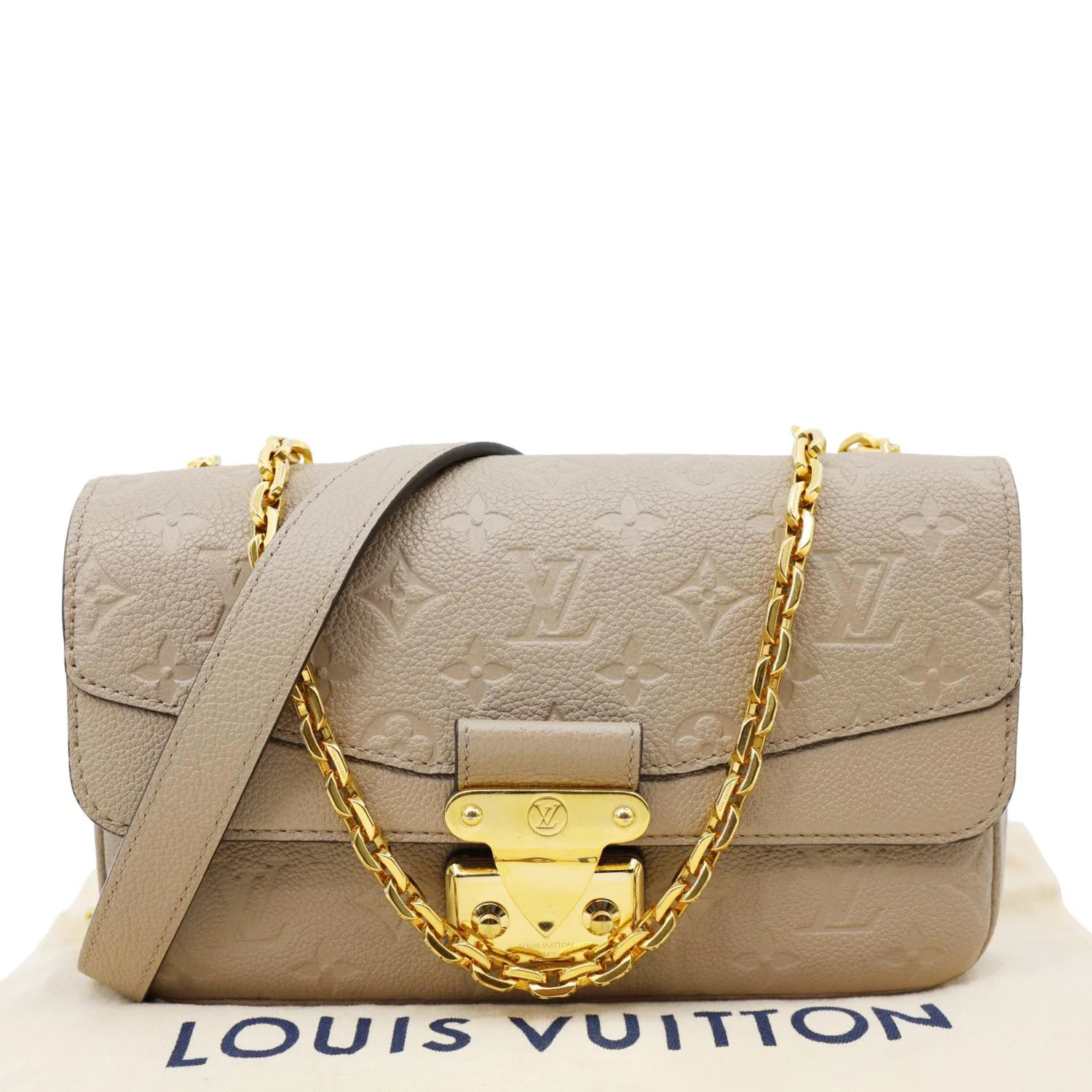 LOUIS VUITTON Marceau PM Monogram Empreinte Leather Shoulder Bag Beige - Image 3