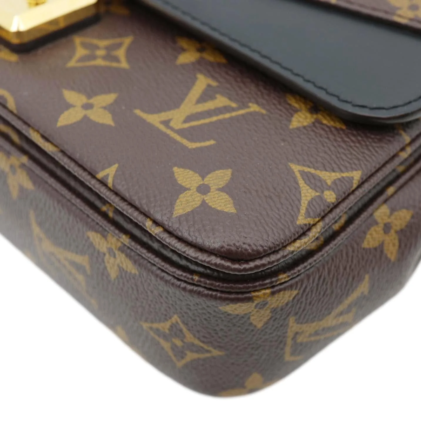 LOUIS VUITTON Marceau Monogram Canvas Chain Shoulder Bag Black - Image 9