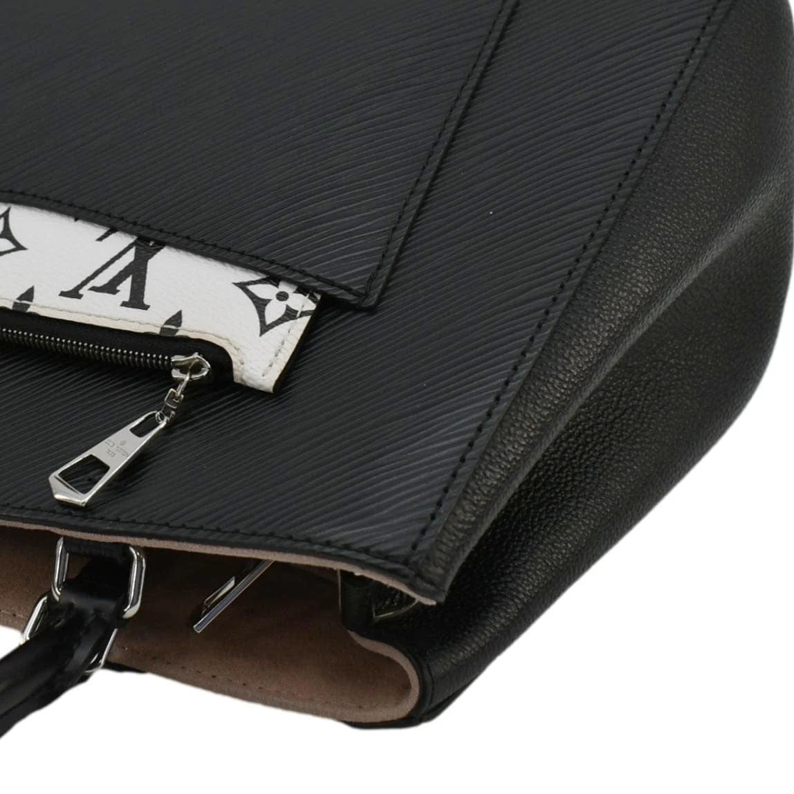 LOUIS VUITTON Marelle MM Epi Leather Tote Shoulder Bag Black - Image 7