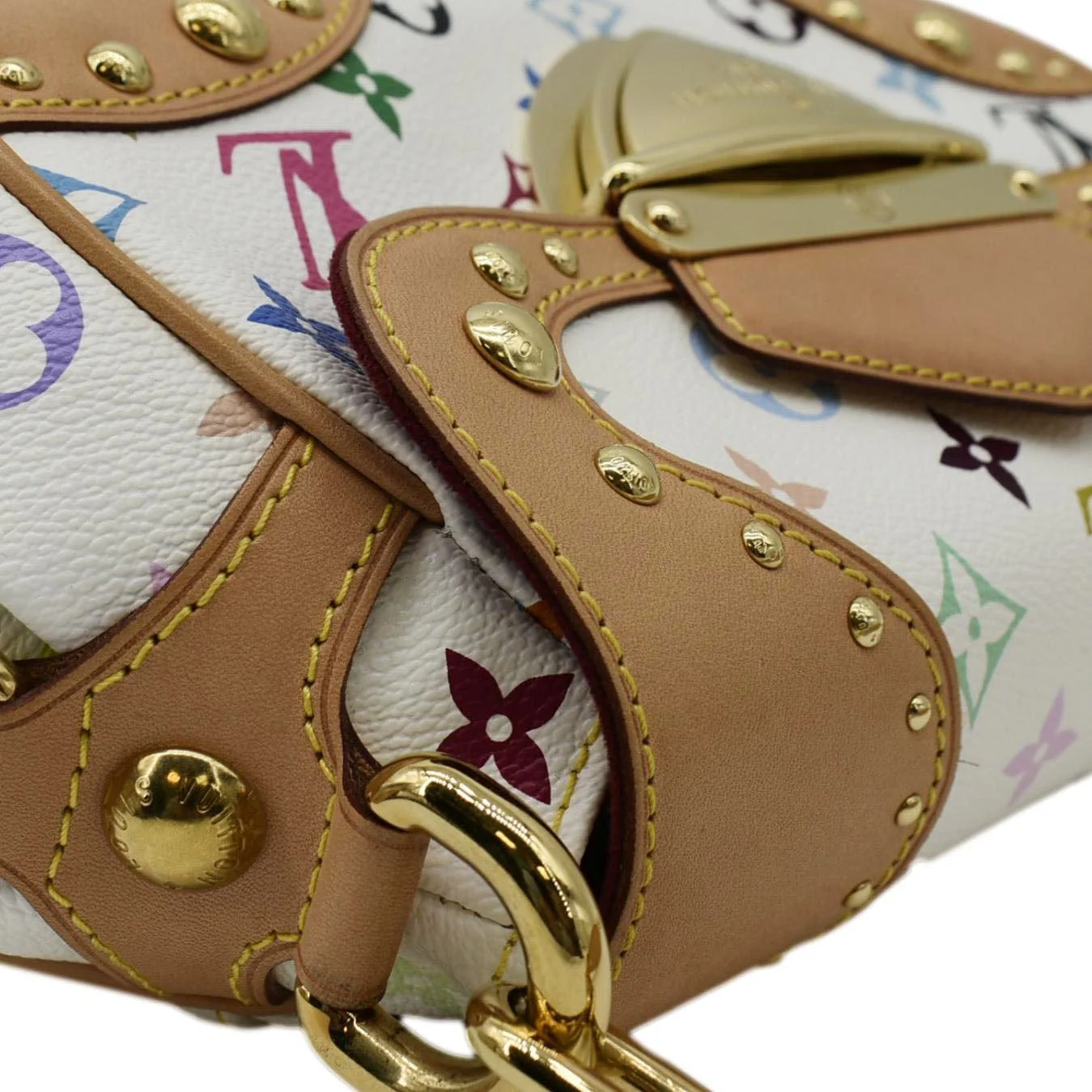 LOUIS VUITTON Marilyn Monogram Multicolor Satchel Bag White - Image 6