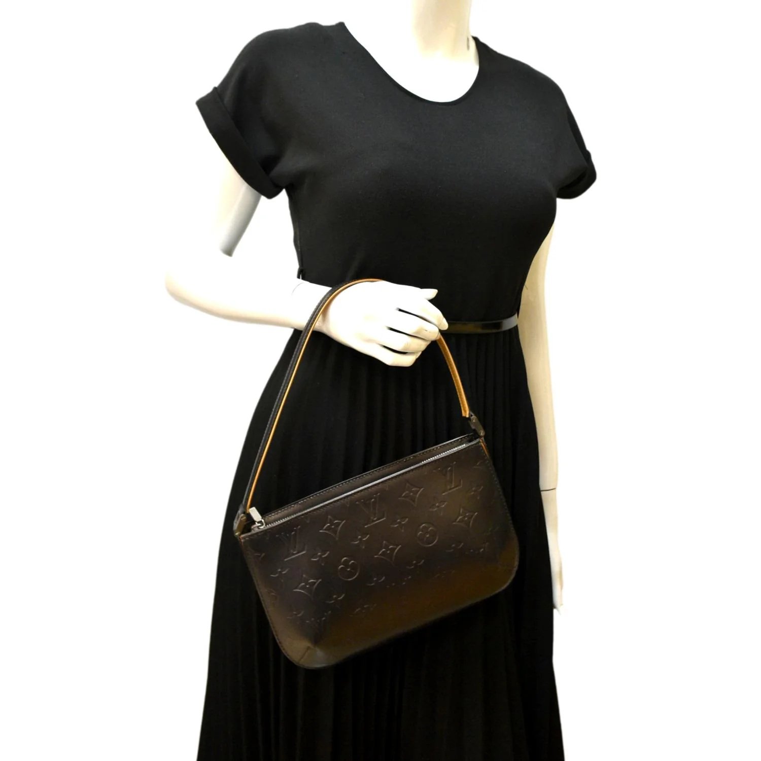 LOUIS VUITTON Pochette Accessoires Monogram Mat Fowler Pouch Bag Black - Image 2