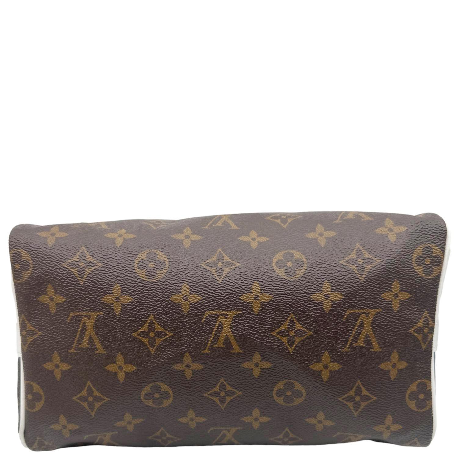 LOUIS VUITTON Speedy 25 Bandouliere LV Match Monogram Canvas Satchel Bag White - Image 10
