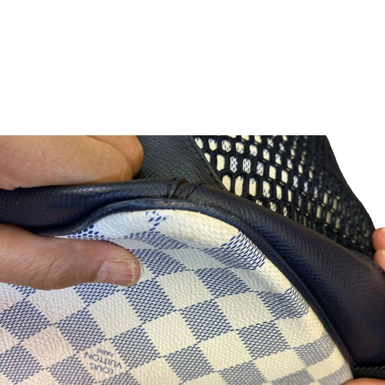 LOUIS VUITTON Matchpoint Damier Azur Backpack White - Image 15