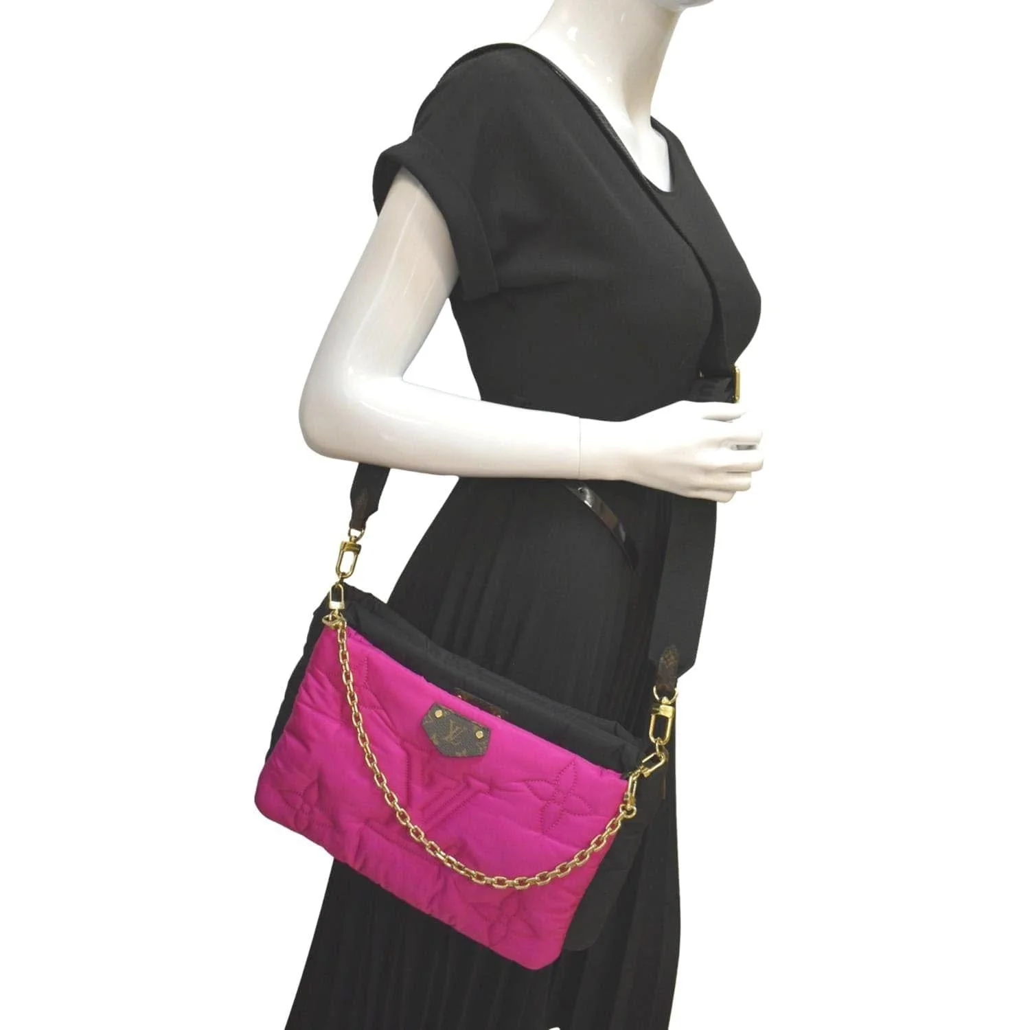 LOUIS VUITTON Maxi Multi Pochette Econyl Shoulder Bag Fuchsia - Image 2