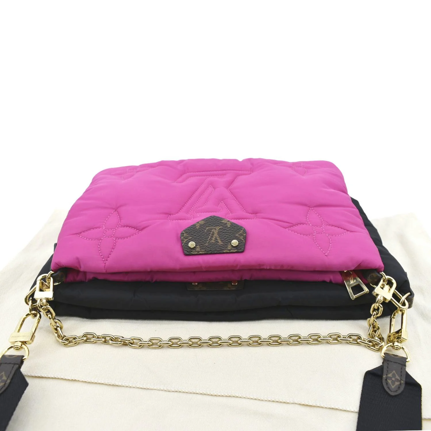 LOUIS VUITTON Maxi Multi Pochette Econyl Shoulder Bag Fuchsia - Image 5
