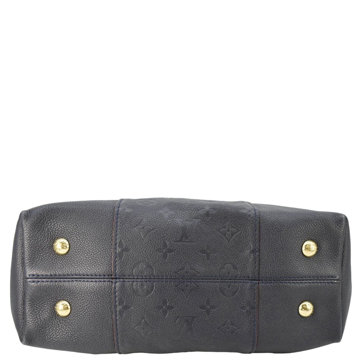 LOUIS VUITTON Melie Empreinte Leather Hobo Shoulder Bag Navy Blue - Image 9