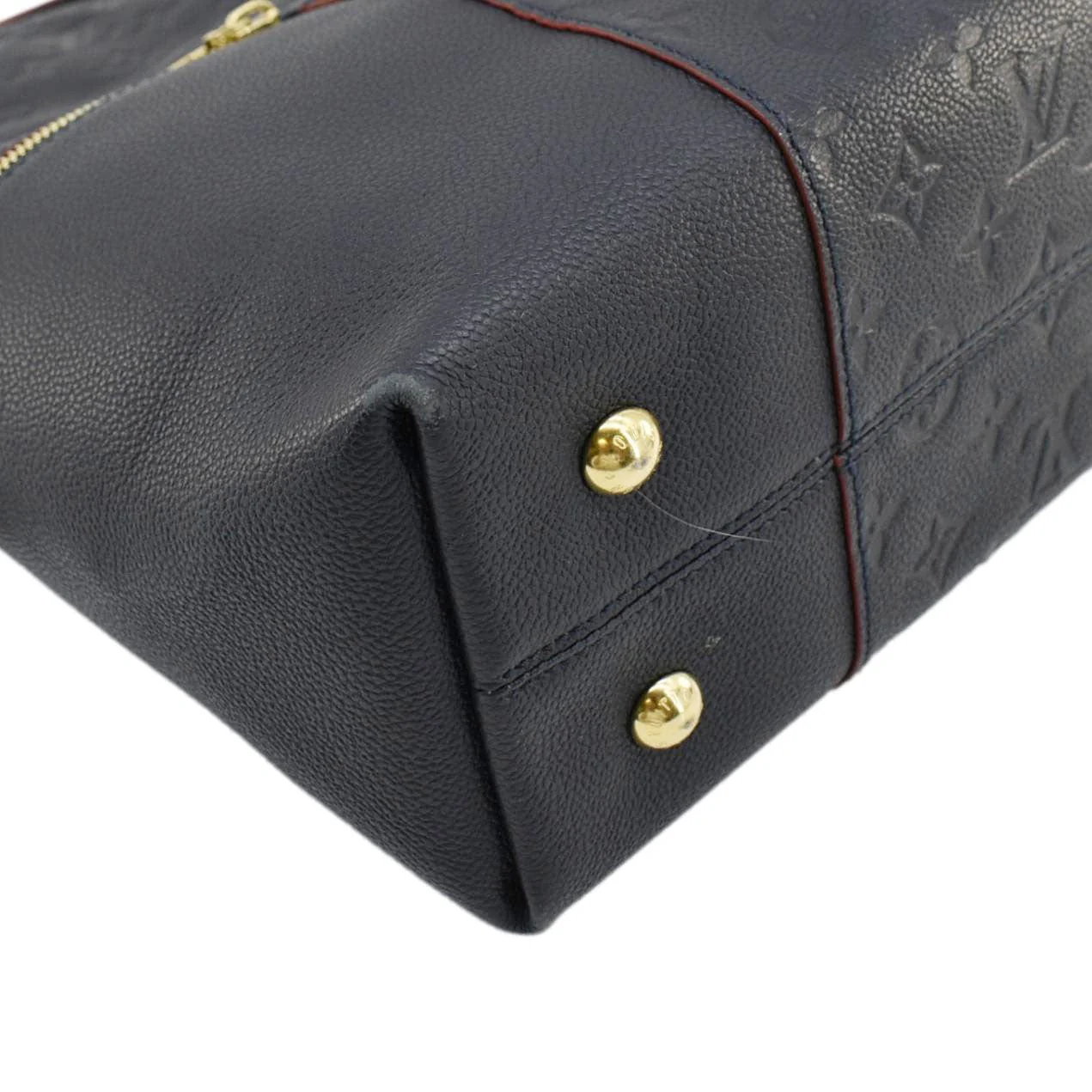 LOUIS VUITTON Melie Empreinte Leather Hobo Shoulder Bag Navy Blue - Image 9
