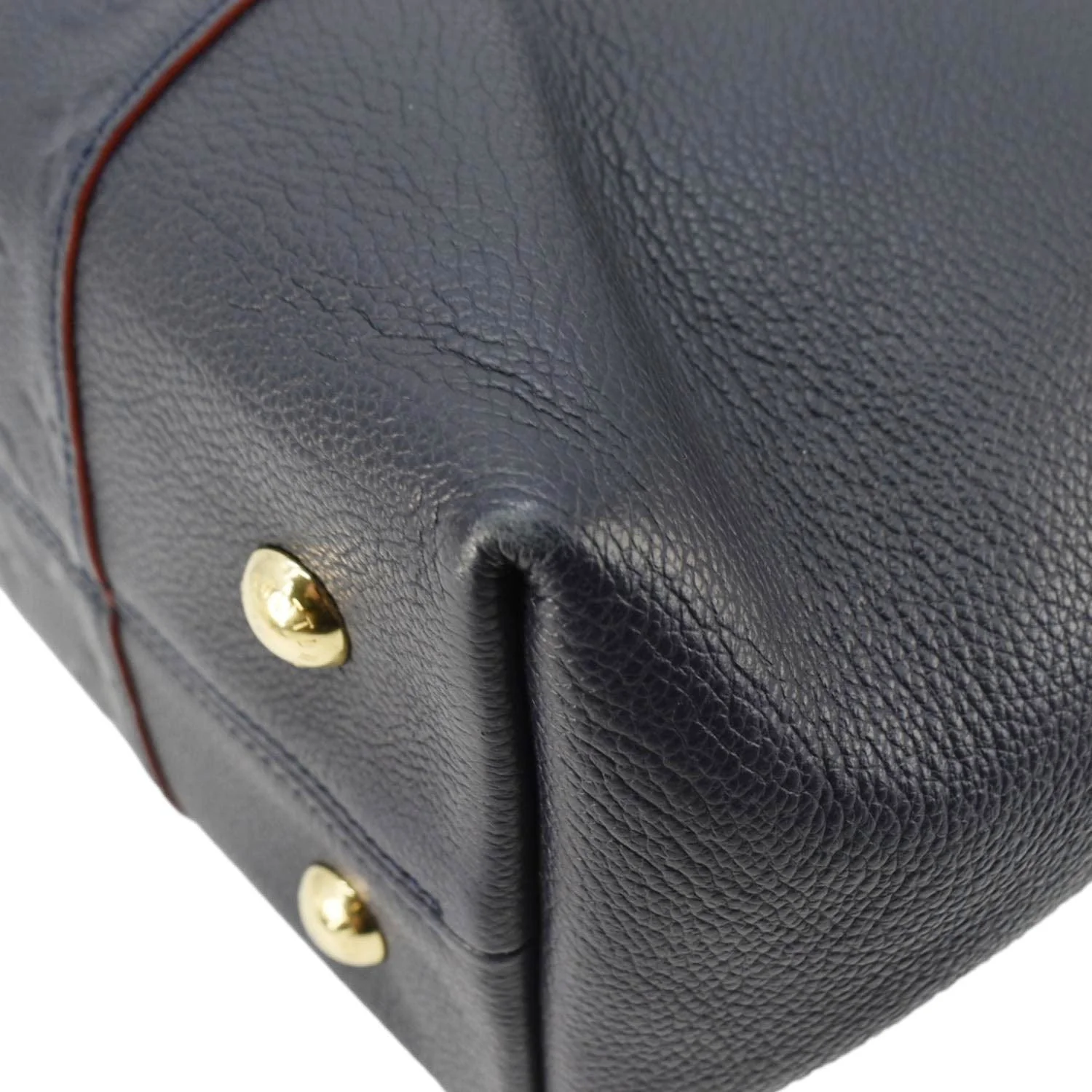 LOUIS VUITTON Melie Monogram Empreinte Leather Hobo Shoulder Bag Navy Blue - Image 8