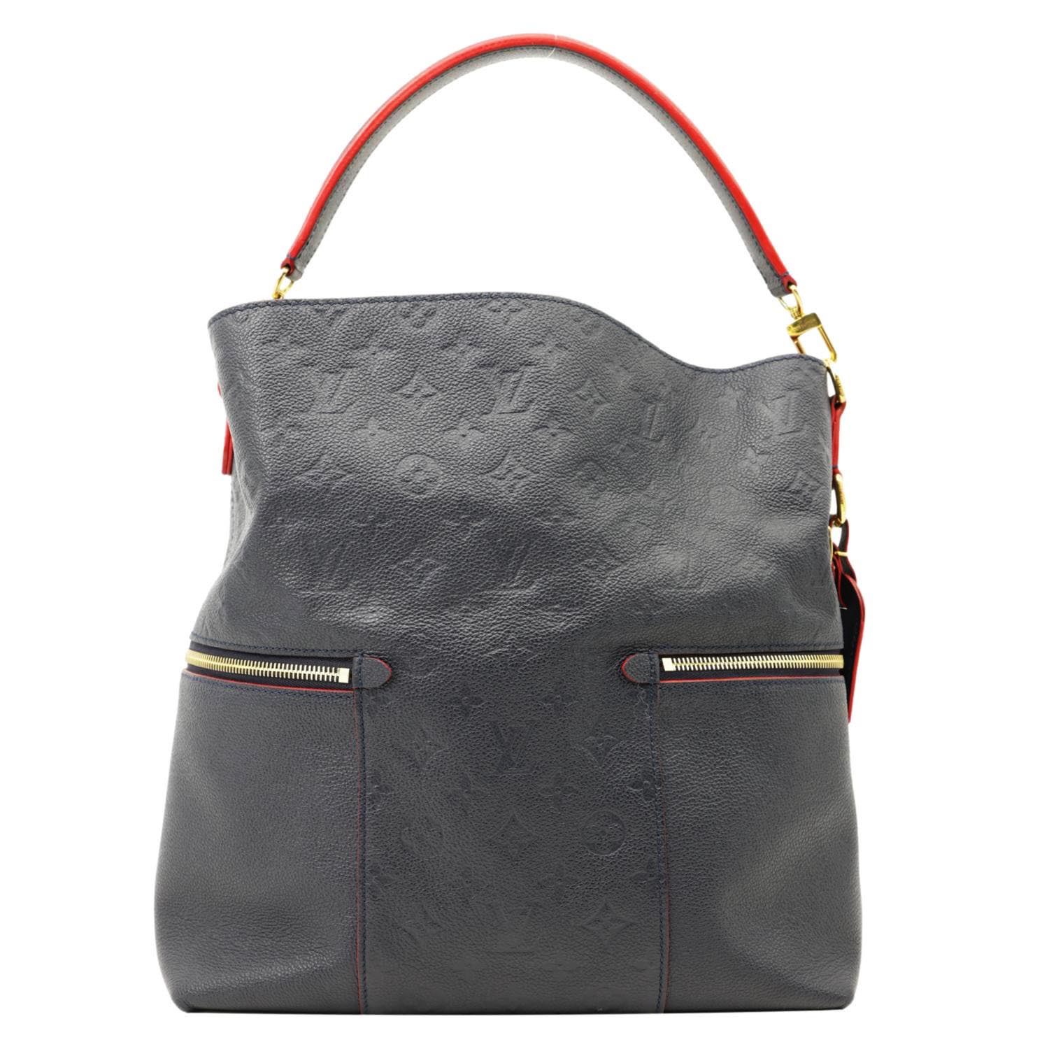 LOUIS VUITTON Melie Empreinte Leather Hobo Shoulder Bag Marine Rouge - Image 4