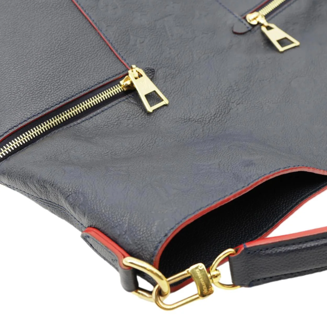 LOUIS VUITTON Melie Empreinte Leather Hobo Shoulder Bag Marine Rouge - Image 6