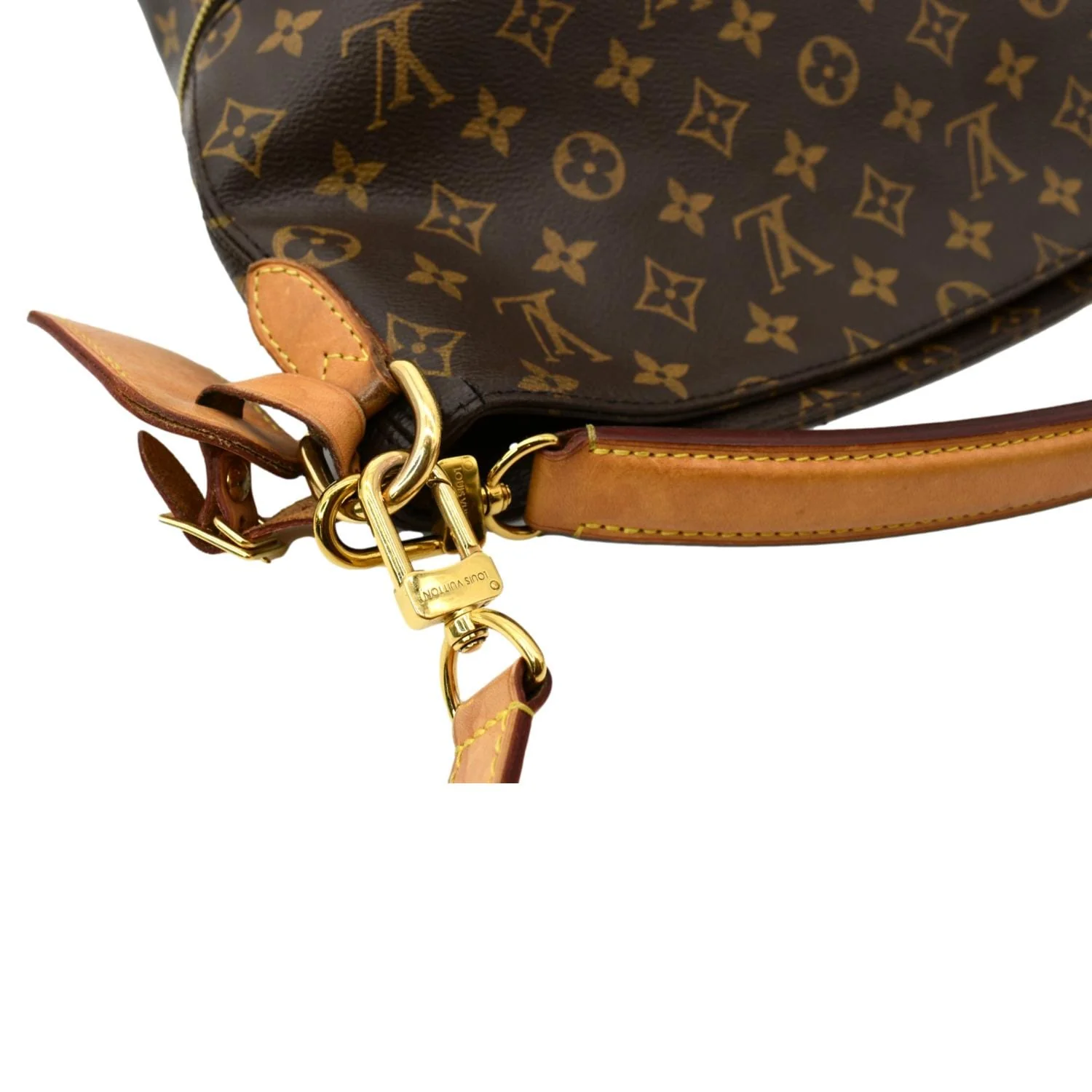 LOUIS VUITTON Melie Monogram Canvas Hobo Bag Brown - Image 6