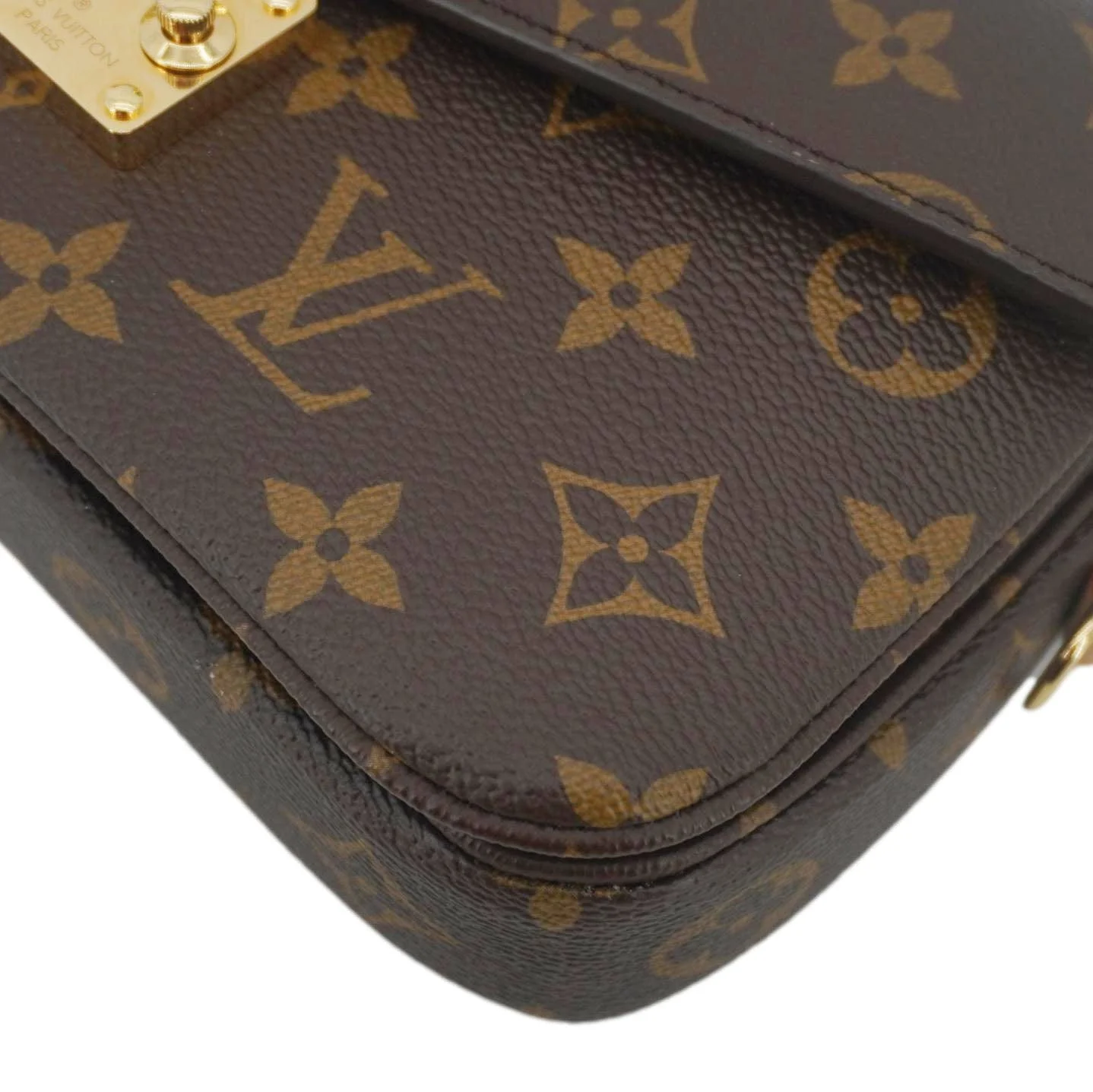 LOUIS VUITTON Metis East West Pochette Monogram Canvas Chain Shoulder Bag Brown - Image 12