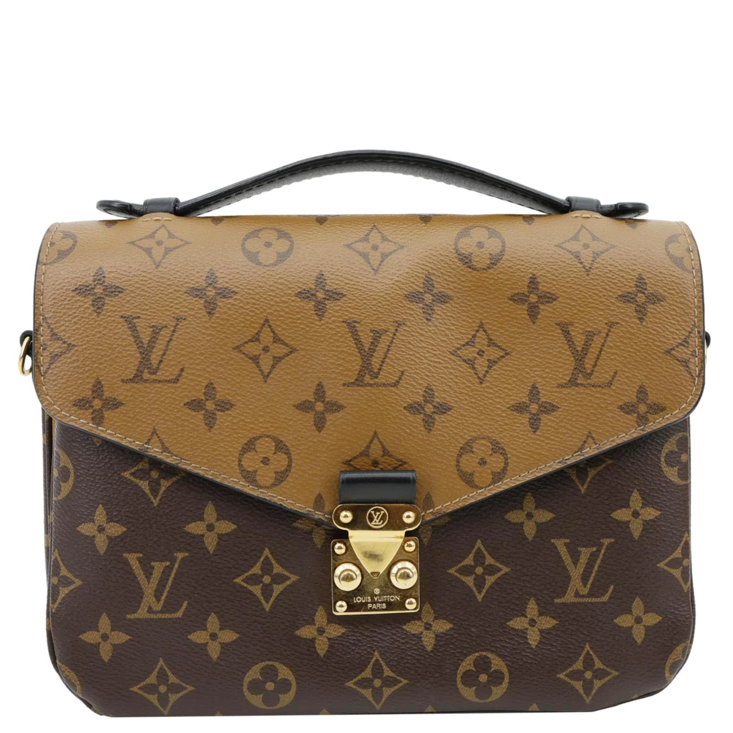 LOUIS VUITTON Metis Pochette Reverse Monogram Canvas Crossbody Bag Brown - Image 4