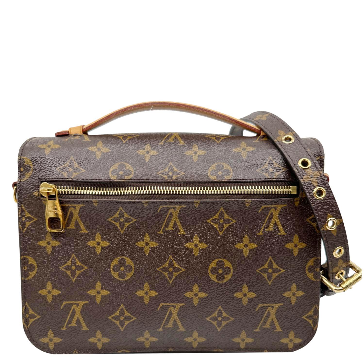 LOUIS VUITTON Metis Pochette Monogram Canvas Crossbody Bag Brown - Image 3