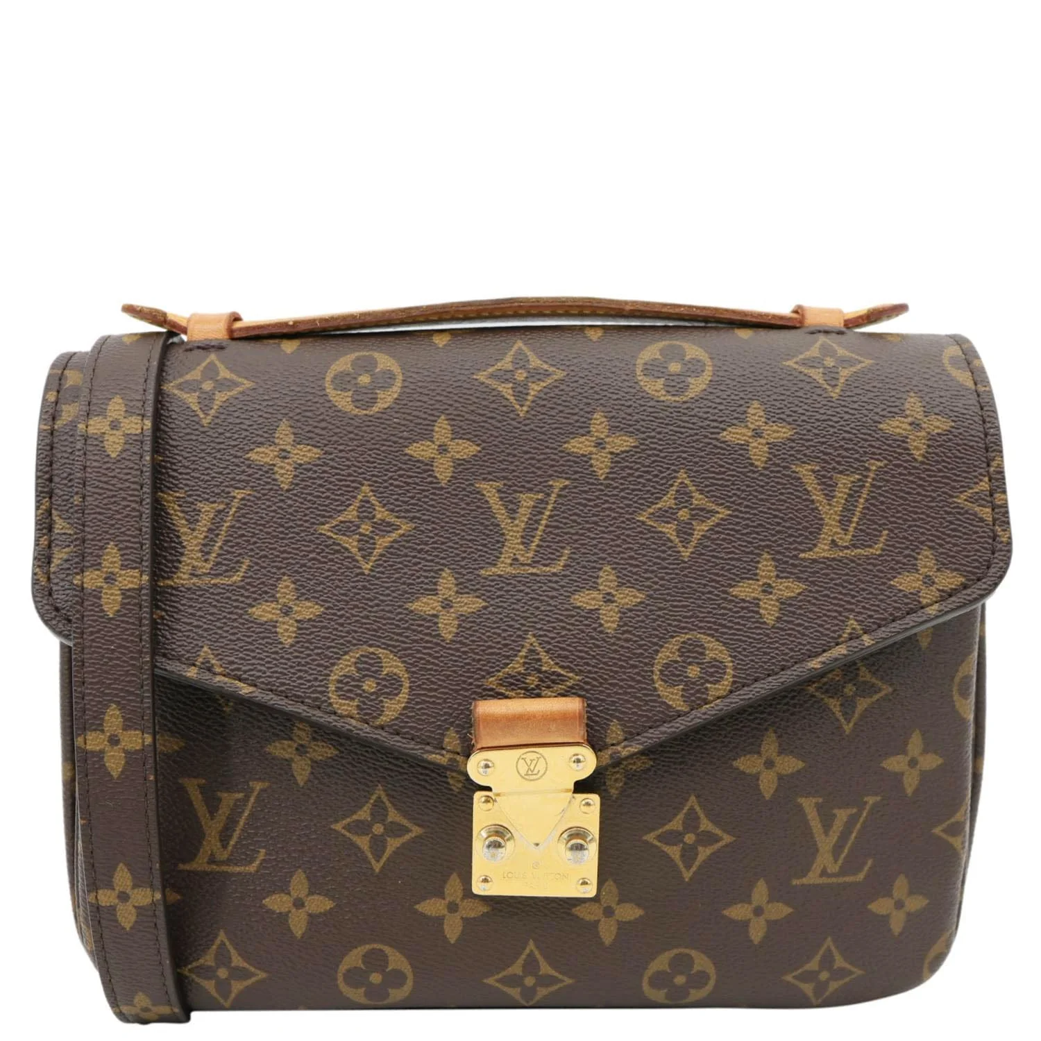 LOUIS VUITTON Metis Pochette Monogram Canvas Crossbody Bag Brown