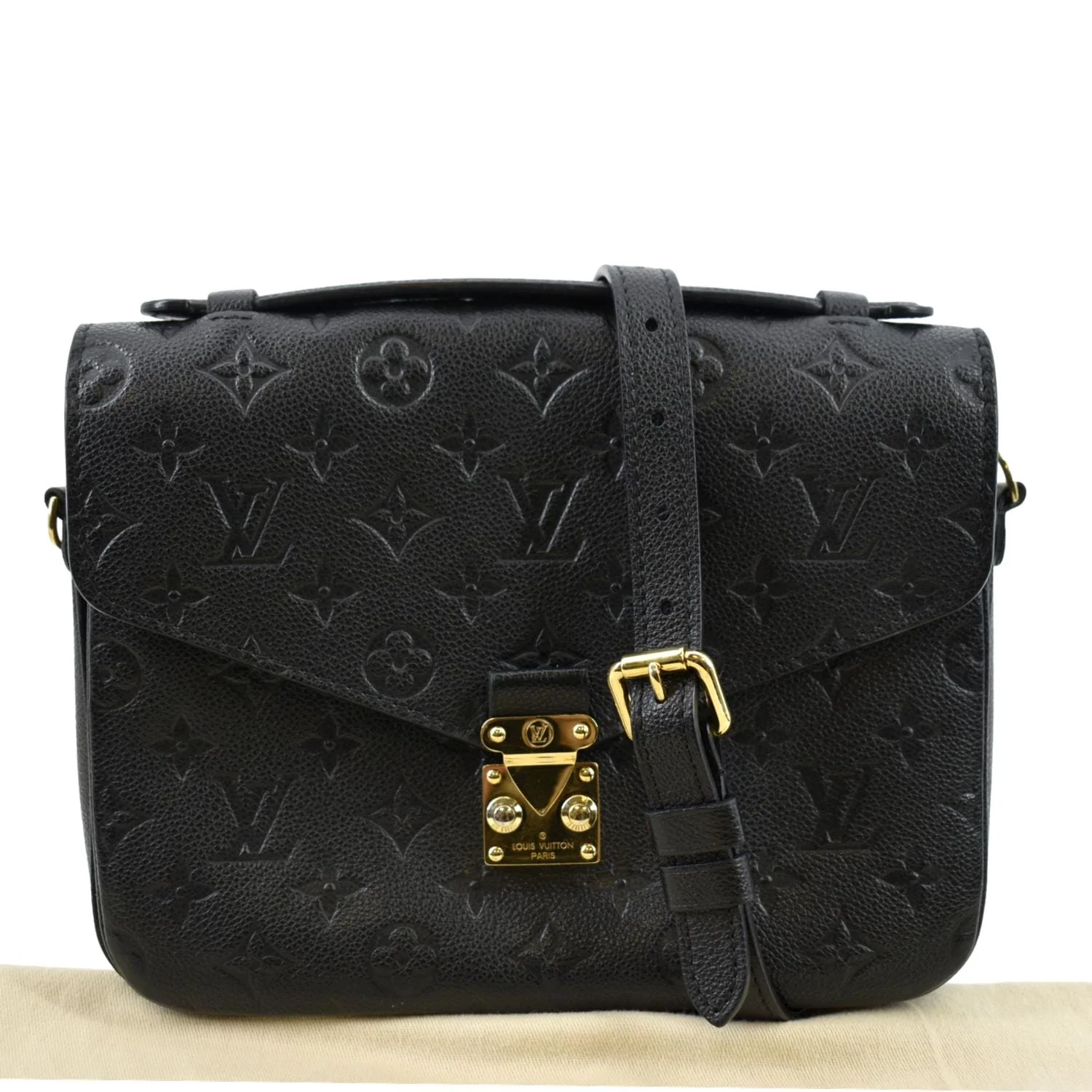 LOUIS VUITTON Metis Pochette Empreinte Leather Crossbody Bag Black - Image 3