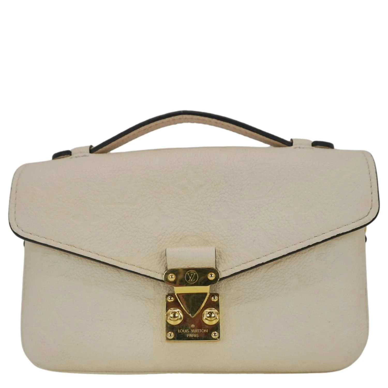 LOUIS VUITTON Metis East West Pochette Empreinte Leather Crossbody Bag Cream - Image 3