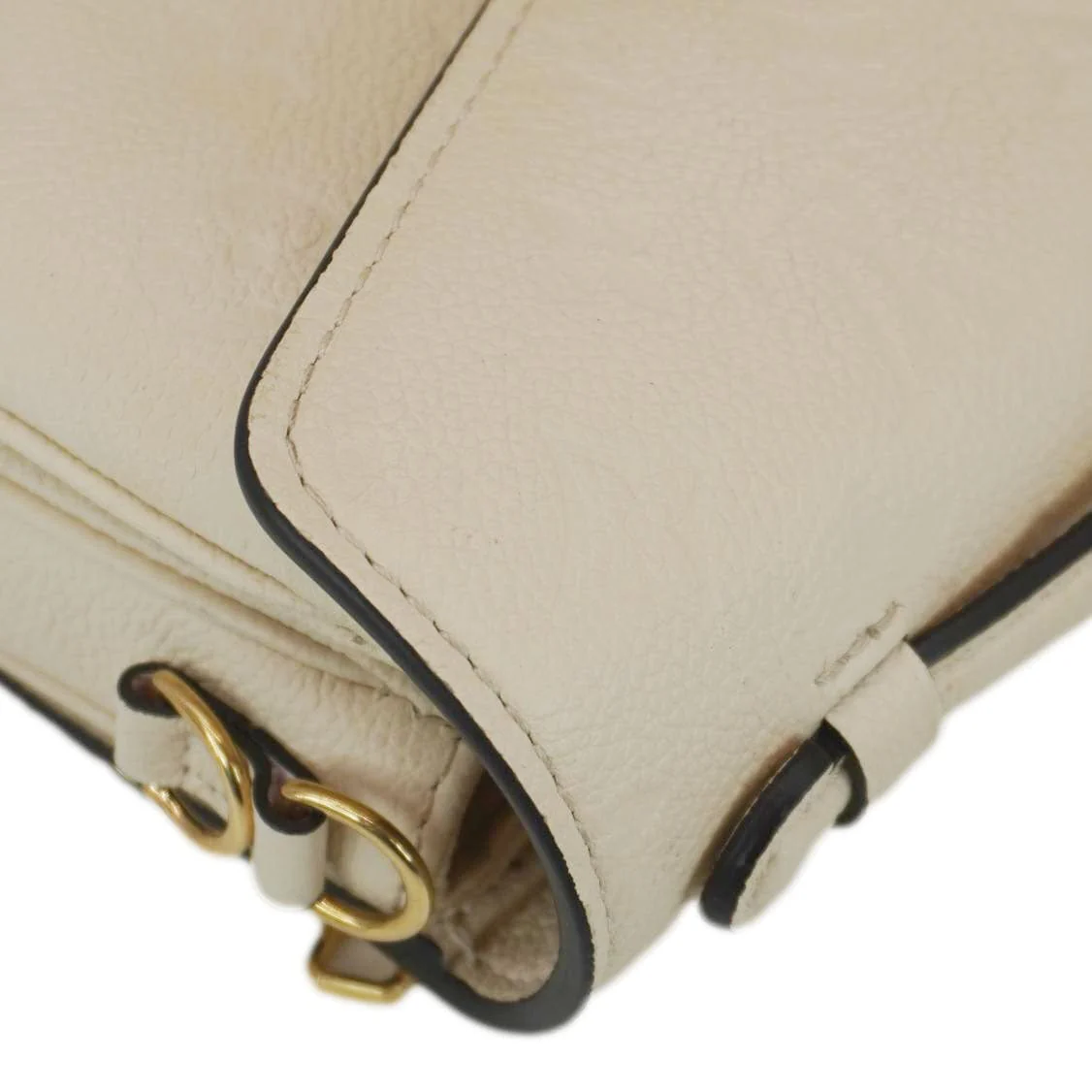 LOUIS VUITTON Metis East West Pochette Empreinte Leather Crossbody Bag Cream - Image 6