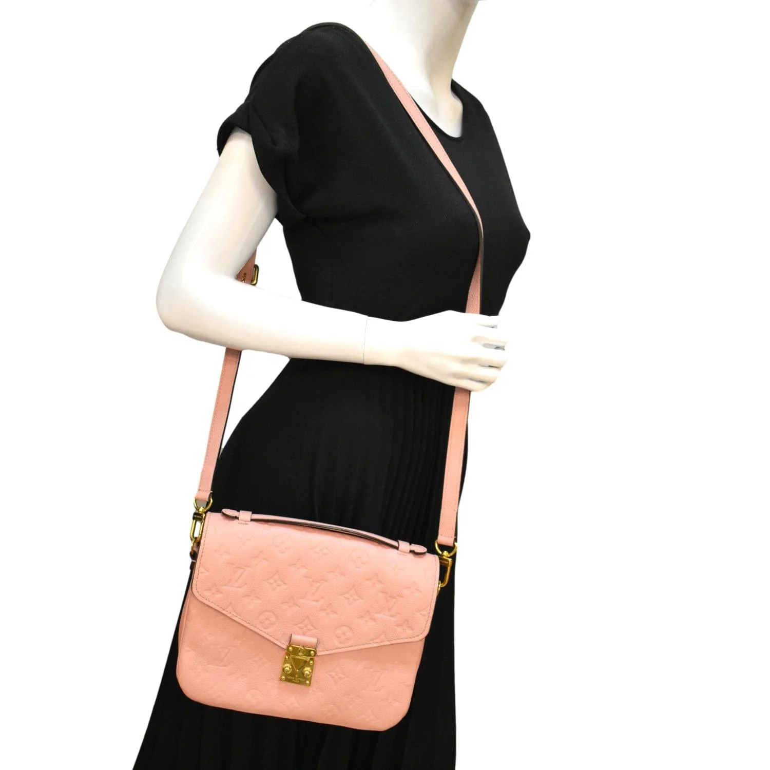 LOUIS VUITTON Metis Pochette Empreinte Leather Crossbody Bag Pink - Image 2